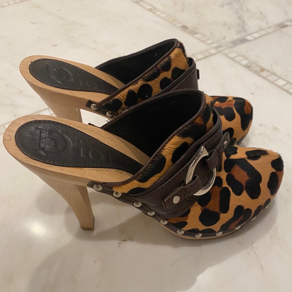 Christian Dior Leopard Clog